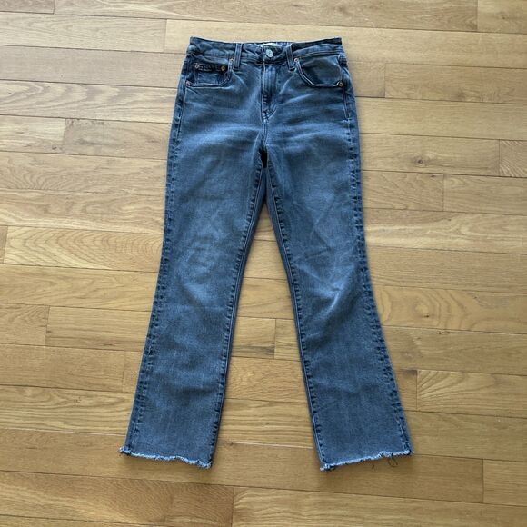 TRAVE Colette Midrise Kick Flare Raw Hem Jeans - Picture 2 of 10